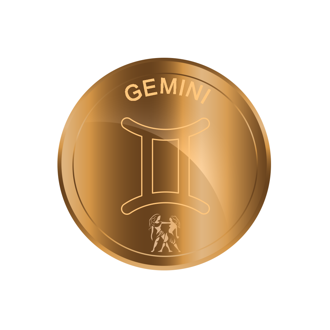 Gemini, Gemini gold zodiac sign png, Gemini gold sign PNG, gold Gemini PNG transparent images download